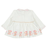 Monnalisa Ivory & Pink Teddy Print Babygrow Set