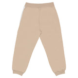 Monnalisa Beige Joggers With Stripes And Logo