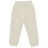 Monnalisa White Joggers With A Rhinestone Heart