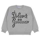 Dolce & Gabbana Grey Sweater With Logo Embroidery