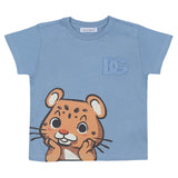 Dolce & Gabbana Blue DG Leopard T-Shirt