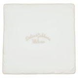 Dolce & Gabbana Beige blanket with polka dots & Logo Print