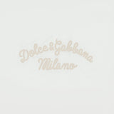Dolce & Gabbana Beige blanket with polka dots & Logo Print
