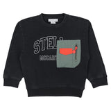 Stella Mccartney Black Logo Graphic Crewneck Sweatshirt