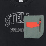 Stella Mccartney Black Logo Graphic Crewneck Sweatshirt