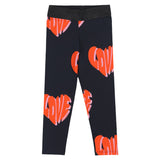 Stella Mccartney Black Heart Print Leggings
