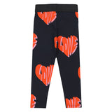 Stella Mccartney Black Heart Print Leggings