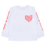 Stella Mccartney White T Shirt With Heart Print