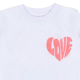 Stella Mccartney White T Shirt With Heart Print