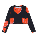 Stella Mccartney Black Heart Print Top