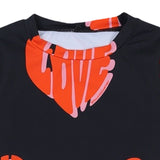 Stella Mccartney Black Heart Print Top