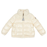 Moncler Cream Joelette quilted logo-patch padded jacket