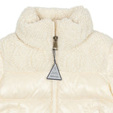 Moncler Cream Joelette quilted logo-patch padded jacket