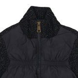 Moncler Black Padded Metallic Zip-Up Cardigan
