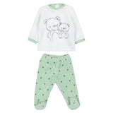 iDO White & Green bear graphic Tracksuit