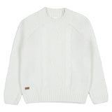 iDO White Cable Knit Sweater