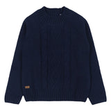 iDO Navy Blue Cable Knit Sweater