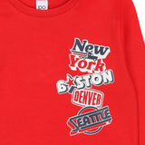 iDO Red Graphic Print crew neck T-shirt