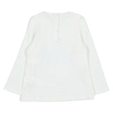 iDO White T-Shirt Set With rhinestones and flower appliques