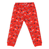iDO Grey & Red Nightsuit Set With Hot Wheels print