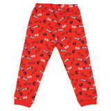 iDO Grey & Red Nightsuit Set With Hot Wheels print