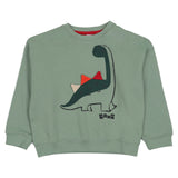 iDO Green Tracksuit Set With brontosaurus graphic Print