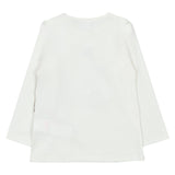 iDO White T-shirt Teddy Bear Print With rhinestone embellishments