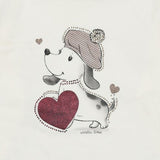iDO Off White High-neck T-shirt With dog print