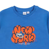 iDO Blue graffiti graphic Print T-Shirt