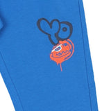 iDO Blue graffiti graphic Print Joggers
