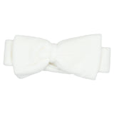 iDO White Headband in velour with bow