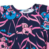 Mousse Navy Koala Print Dress