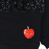 Mousse Black Sequin Apple Sweatshirt