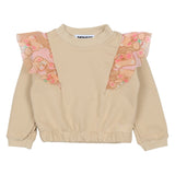 Mousse Beige Teddy Ruffle Dream Sweatshirt
