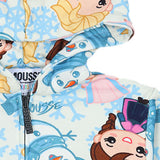 Mousse Blue Printed Sisterly Fun Zip-Up Hoodie