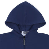 Mousse Navy Blue Cropped Classic Zip Hoodie