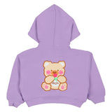Mousse Lilac Bear Back Zip Hoodie