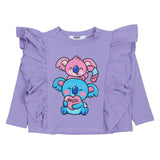 Mousse Lilac Koala Hug Ruffle T-Shirt