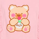 Mousse Pink Ruffle Teddy Bear T-Shirt