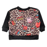 Mousse Black Faux Fur Fun Sweatshirt