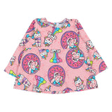 Mousse Pink Unicorn & Donut Print Dress