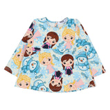 Mousse Blue Printed Snow Sisters Dress