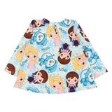 Mousse Blue Printed Snow Sisters Dress