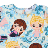 Mousse Blue Printed Snow Sisters Dress