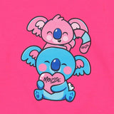 Mousse Pink Koala Print Full Sleeve T-Shirt