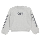 Off-White Grey Diagonal Logo Knit Tracksuit