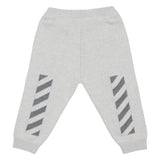 Off-White Grey Diagonal Logo Knit Tracksuit