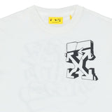 Off-White White Cotton T-Shirt with Graffiti Logo