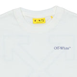 Off-White White Arrow Outline Flock Logo T-Shirt