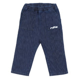 Off-White Navy Type Logo Denim Jeans